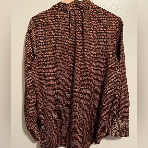 David Lerner x Evereve Mandarin Collar Bombay Stripes Blouse - Picture 11 of 14